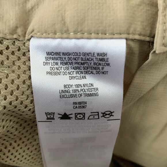 Columbia Cargo Shorts Mens 36 Sycamore Falls Khaki Regular Fit Omni Shade XM4444 - Picture 4 of 6